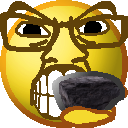 Soyjak holding coal emoji Meme Template