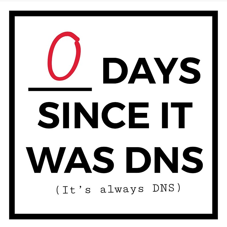 0 days since it was dns Blank Meme Template