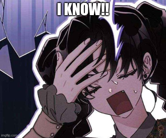 I know!! | image tagged in facepalm | made w/ Imgflip meme maker