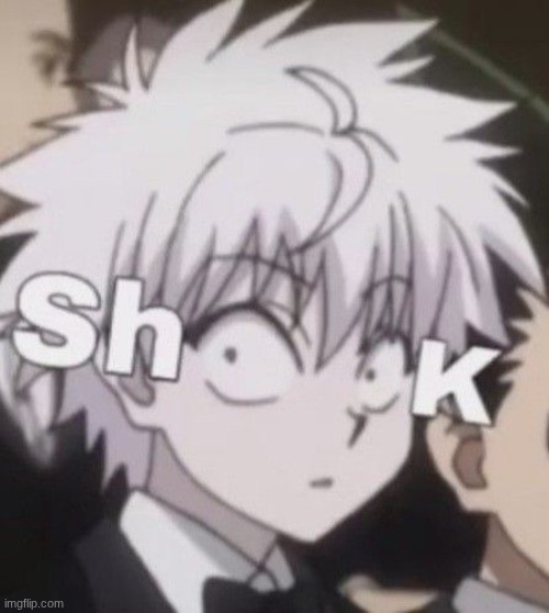 image tagged in shook killua temp | made w/ Imgflip meme maker