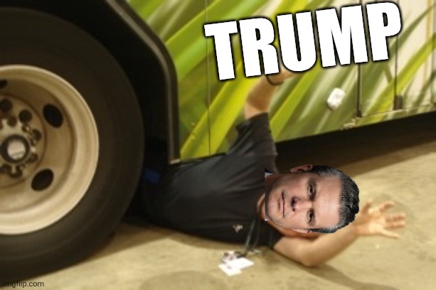 Peace time prez? | Trump | image tagged in thrown under the bus | made w/ Imgflip meme maker