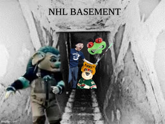 Seattle Kraken meme | NHL basement | image tagged in creepy thing in the basement,kraken,nhl,hockey,seattle,sports | made w/ Imgflip meme maker