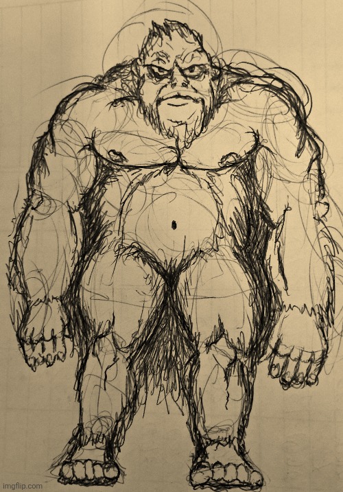 Bigfoot Drawing | image tagged in bigfoot | made w/ Imgflip meme maker