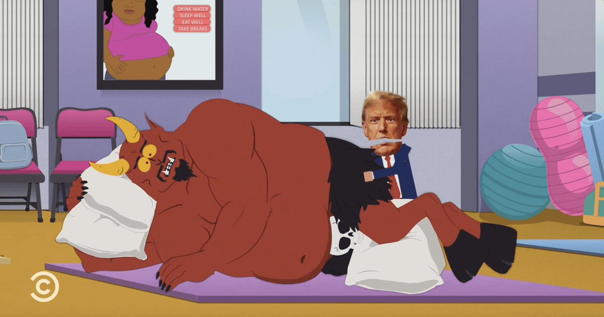 Trump and Satan Fighting Blank Meme Template