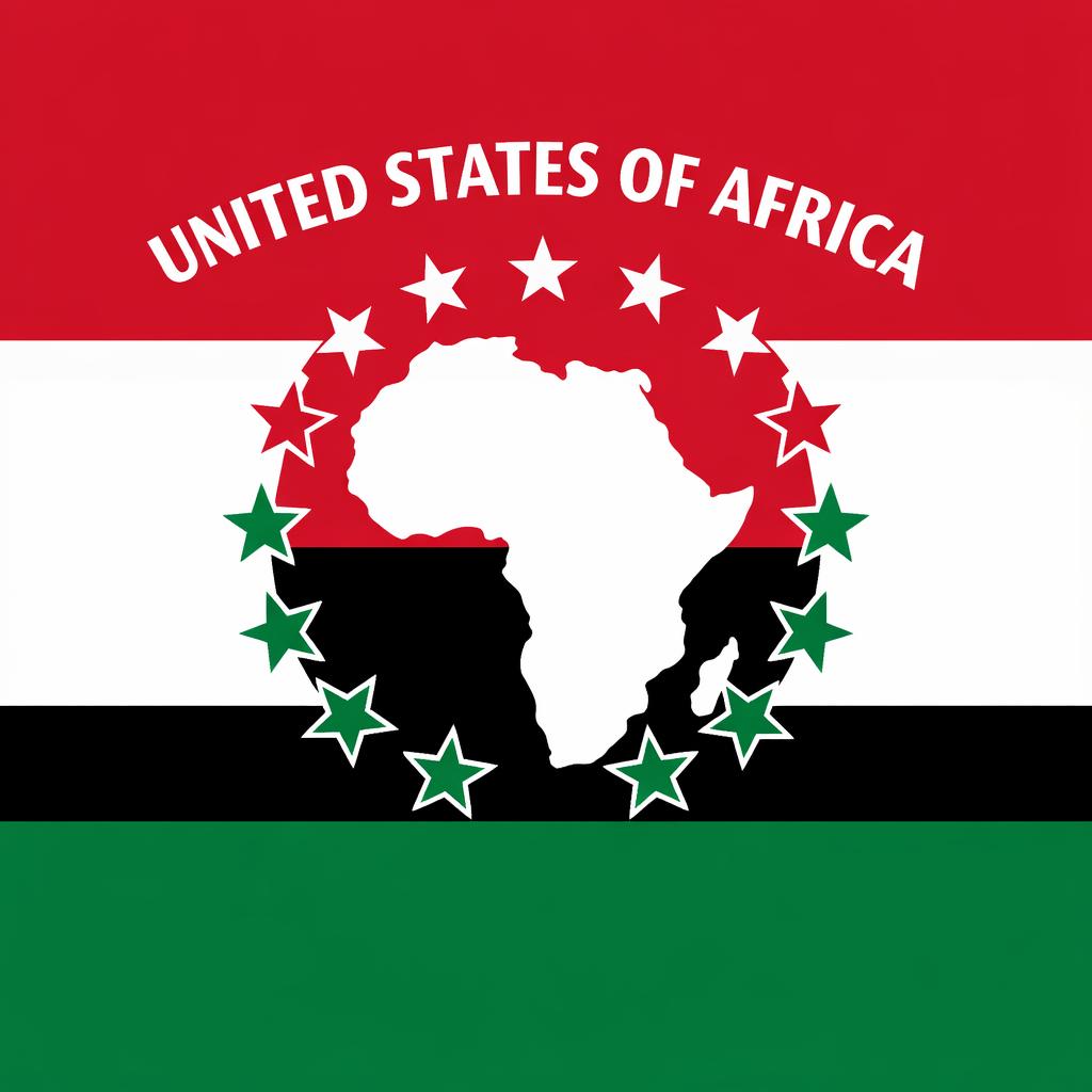united states of africa ( red, white, green and black colors ) Blank Meme Template