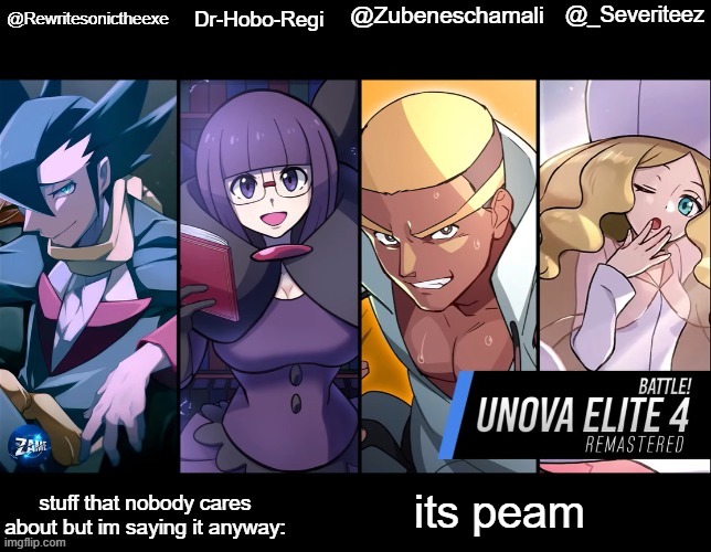 rewrite, drhoboregi, kira, and severiteez shared temp | its peam | image tagged in rewrite drhoboregi kira and severiteez shared temp | made w/ Imgflip meme maker