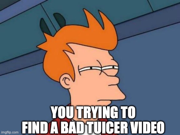 Futurama Fry | you trying to find a bad tuicer video | image tagged in memes,futurama fry | made w/ Imgflip meme maker