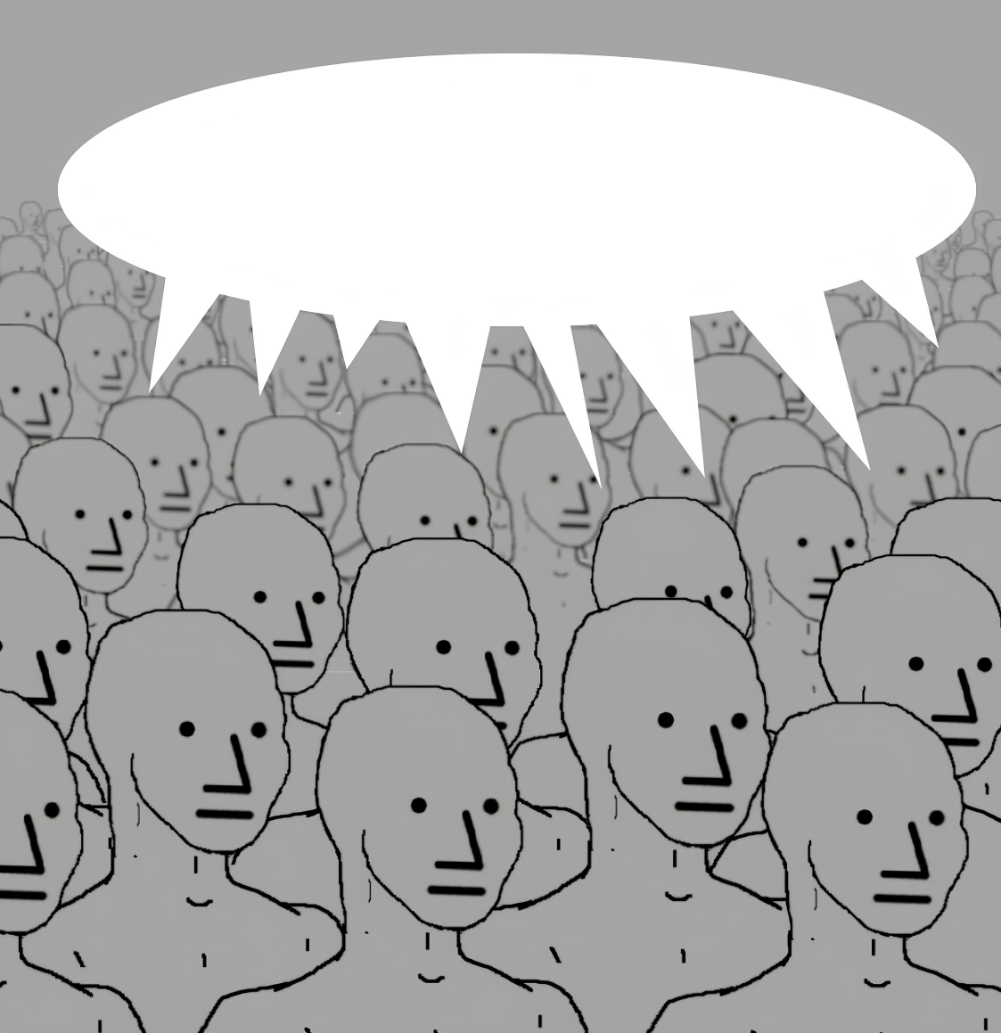 Wojak crowd Blank Meme Template