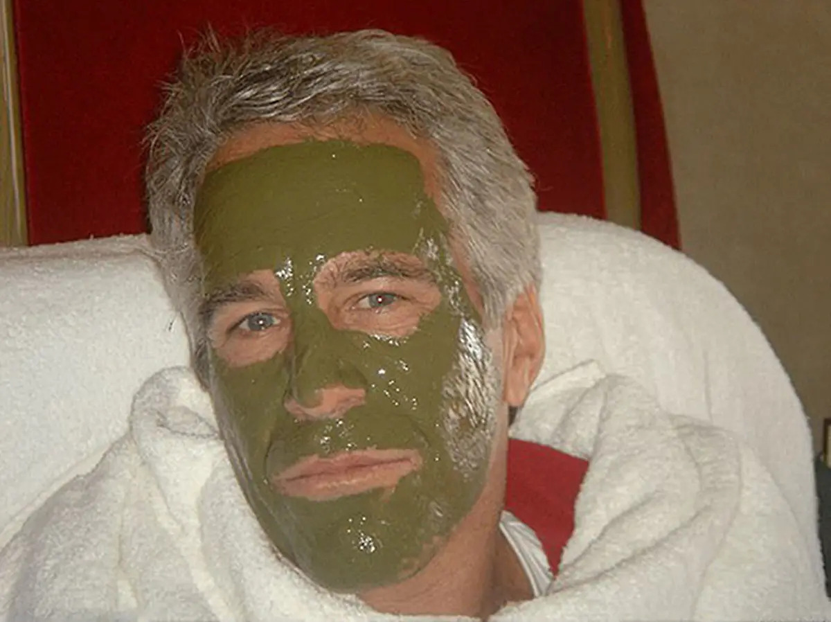 Jeffrey Epstein green mask ? Blank Meme Template