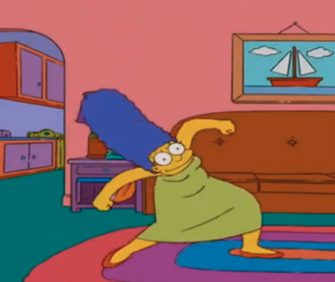 Marge Crumping Blank Meme Template