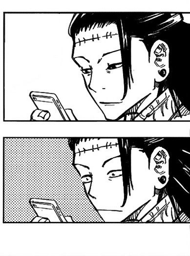 Kenjaku phone suprise Blank Meme Template