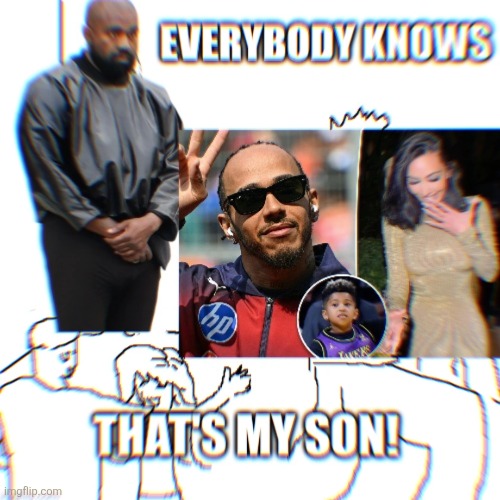 Yeezy Going to Be Yelling at His Cell Phone all weekend while Kim Kardashian parades their son at the paddocks in Japan ? | image tagged in f1,lewis hamilton,lh44 | made w/ Imgflip meme maker