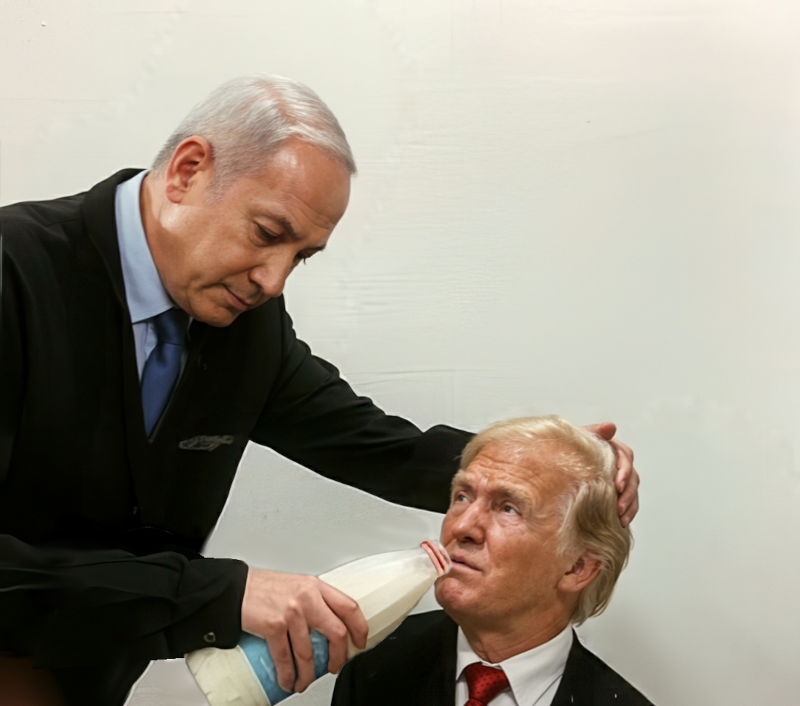 Bibi Feeding Trump Blank Meme Template
