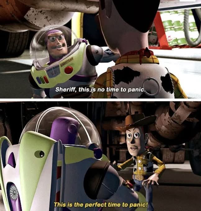 No time to panic toy story Blank Meme Template