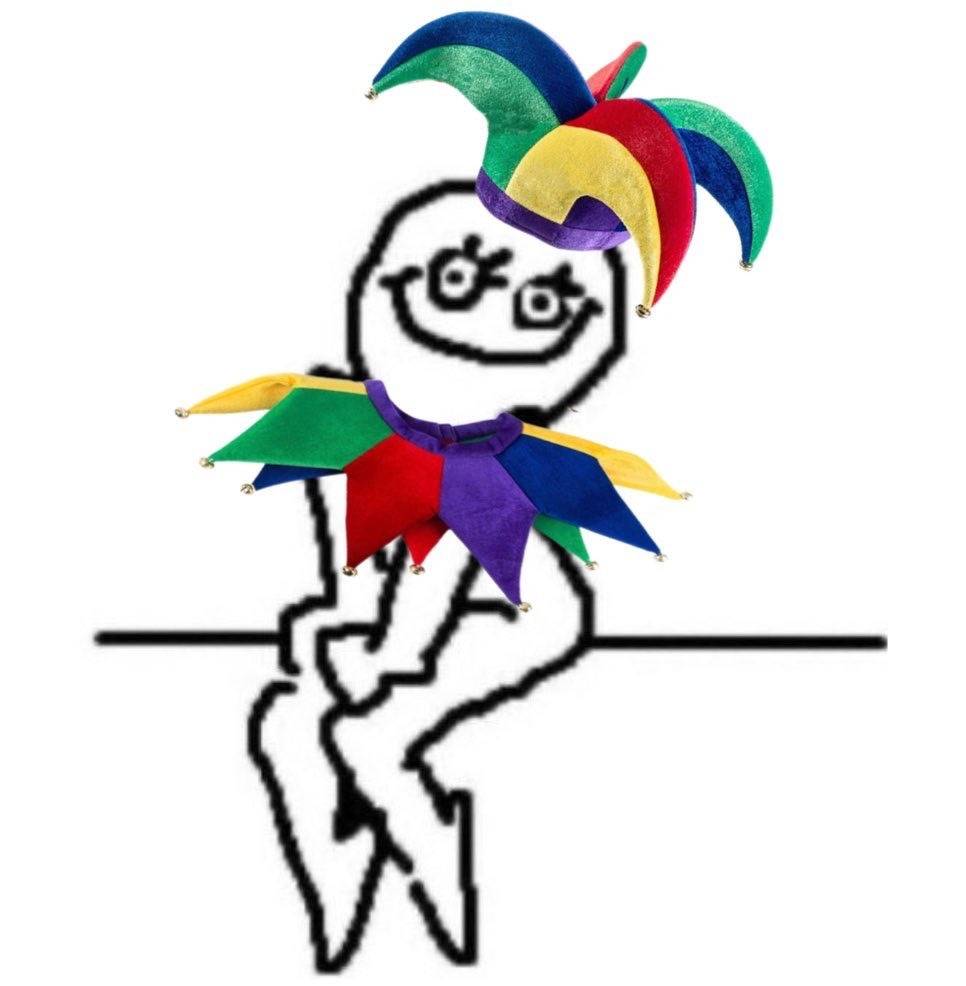 Jester looking at you Blank Meme Template