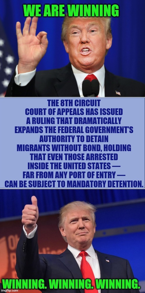Winning. Winning. Winning. | image tagged in memes,illegal immigrants,holding,before,deportation,win | made w/ Imgflip meme maker