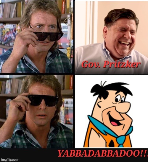 He's really Fred Flintstone | image tagged in governor,they live,fred flintstone | made w/ Imgflip meme maker