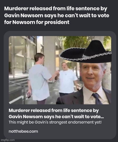 Convict can't wait to vote for Greasy Gavin | image tagged in grease,gavin,mind control | made w/ Imgflip meme maker
