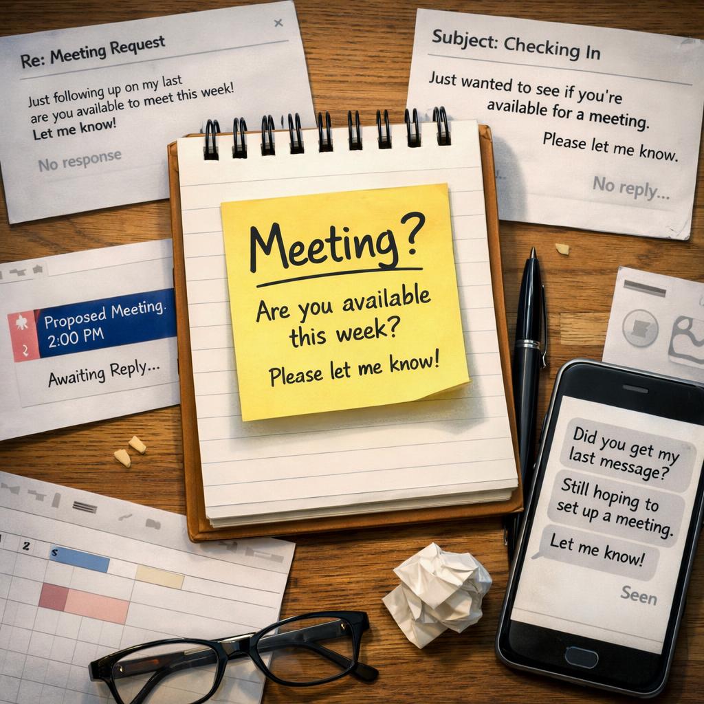 I try to have a meeting with someone that never response Blank Meme Template