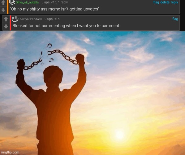 image tagged in man breaking handcuffs | made w/ Imgflip meme maker