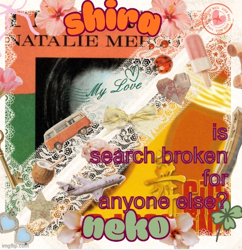 on imgflip | is search broken for anyone else? | image tagged in neko and shira shared temp 3 | made w/ Imgflip meme maker