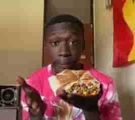 Here's a Crunchwrap | image tagged in khaby lame | made w/ Imgflip meme maker