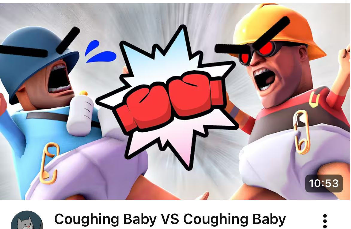 Coughing baby vs coughing baby Blank Meme Template