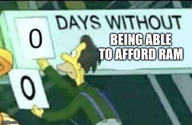I’m broke | image tagged in 0 days without lenny simpsons | made w/ Imgflip meme maker