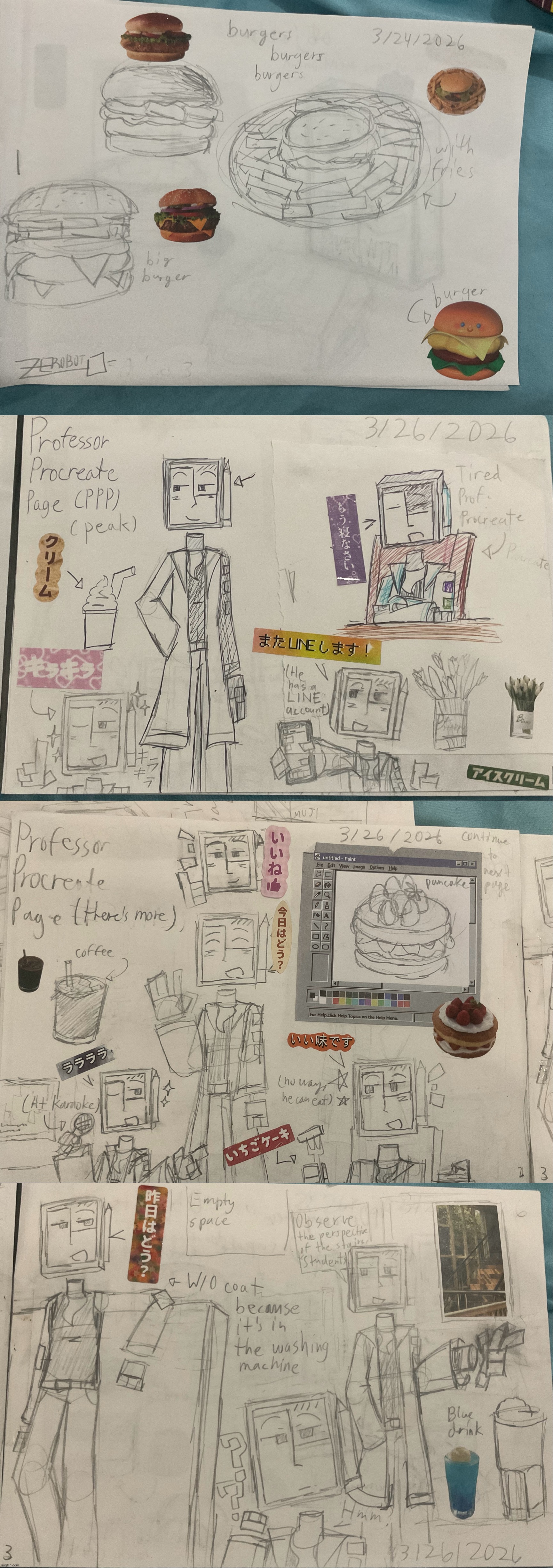 more Prof. Procreate art and more objects | image tagged in professor procreate | made w/ Imgflip meme maker