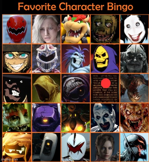 pastra's character bingo | image tagged in pastra's character bingo,remix | made w/ Imgflip meme maker