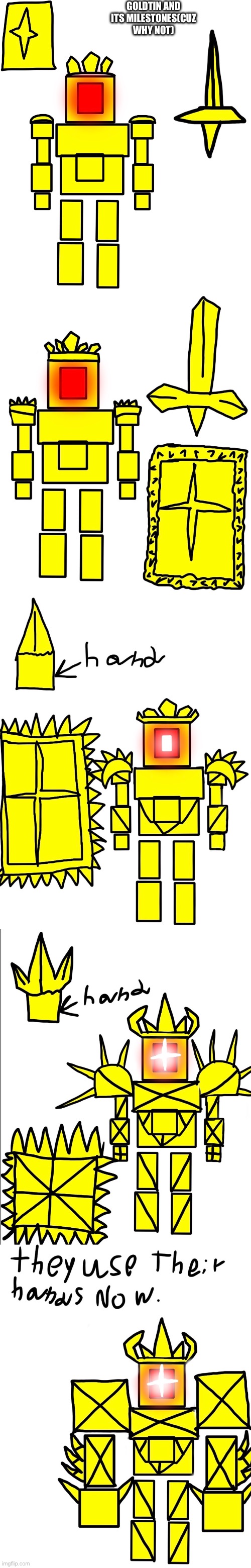 Tarnished and its milestones coming once Im done drawing them and I remember to post | Goldtin and its milestones(cuz why not) | made w/ Imgflip meme maker