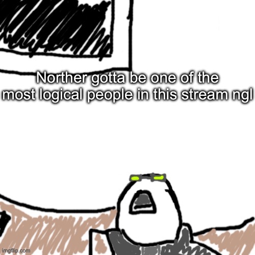 The Aggressive Combatant | Norther gotta be one of the most logical people in this stream ngl | image tagged in the aggressive combatant | made w/ Imgflip meme maker