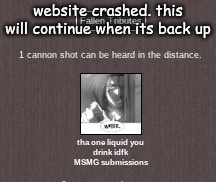 website crashed. this will continue when its back up | made w/ Imgflip meme maker