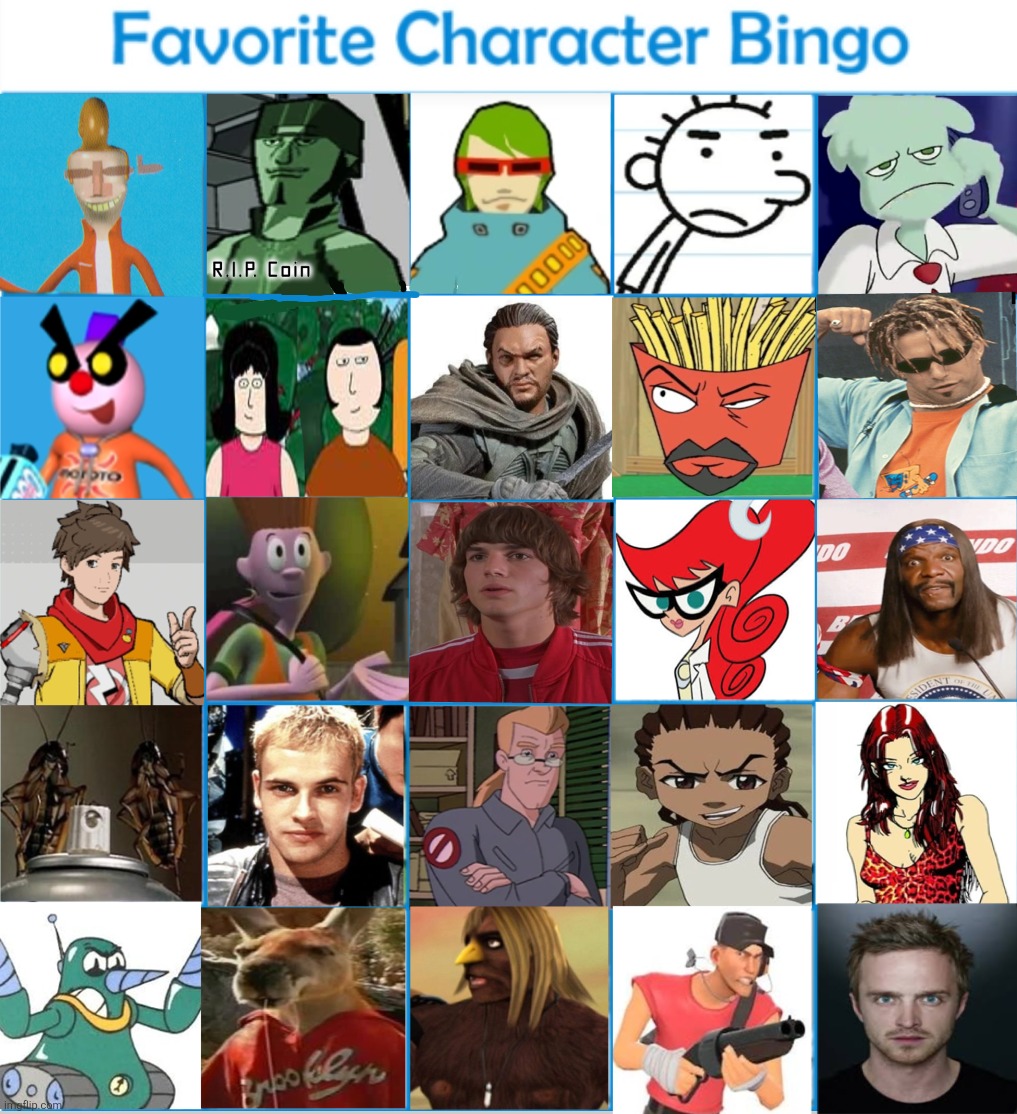 Do my bingo twin | image tagged in nat's favorite character bingo | made w/ Imgflip meme maker