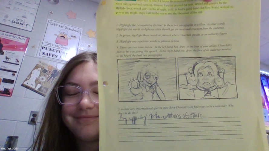 they told me to draw Winston Churchill and some other dude, I'm bawling (can't crop cuz it nerfs the quality) | image tagged in e | made w/ Imgflip meme maker