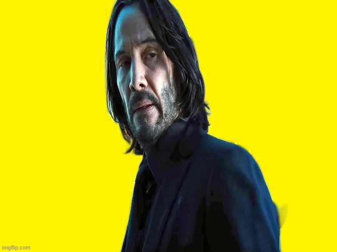 john wick icon | image tagged in yellow background,john wick,icons,lionsgate,movies | made w/ Imgflip meme maker