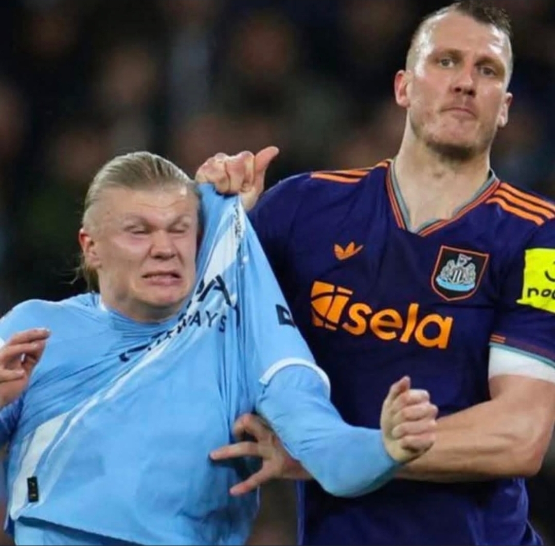 DAN BURN vs HAALAND Blank Meme Template