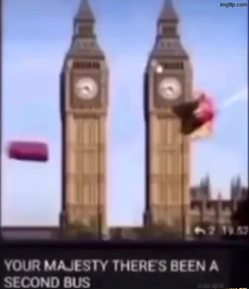Your majesty there's been a second bus | image tagged in your majesty there's been a second bus | made w/ Imgflip meme maker