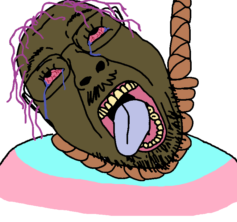 Wojak suicide blackface Blank Meme Template