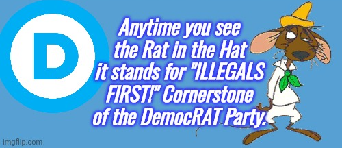 Rat in the Hat Democrat sombrero Blank Meme Template