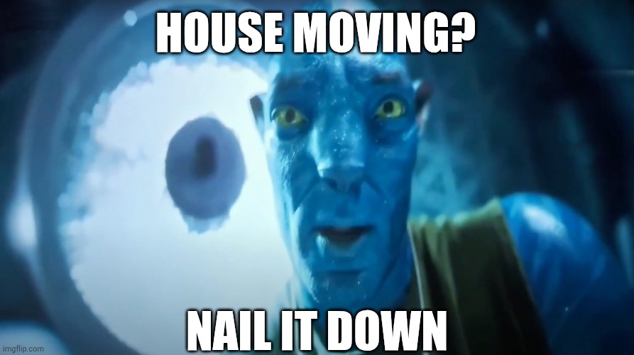 Staring avatar guy House moving? Nail it down | House moving? Nail it down | image tagged in staring avatar guy | made w/ Imgflip meme maker