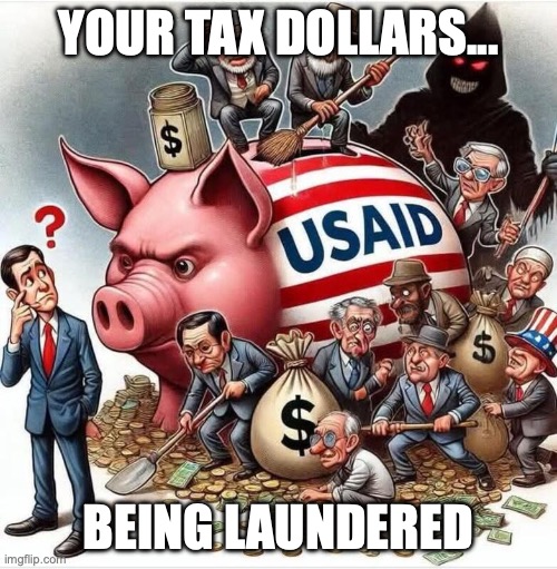 USaid piggy bank | your tax dollars... being laundered | image tagged in usaid piggy bank | made w/ Imgflip meme maker