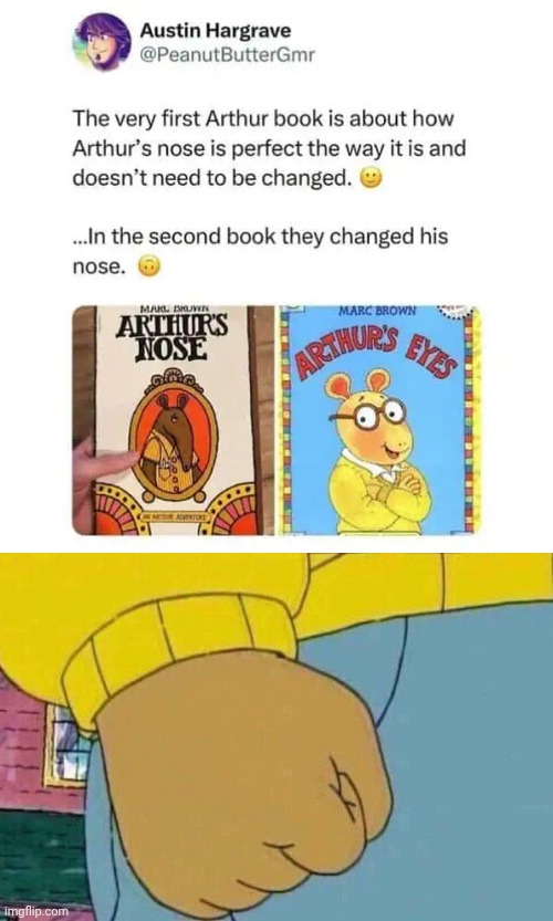 Nose | image tagged in arthur clenched fist,those who nose | made w/ Imgflip meme maker