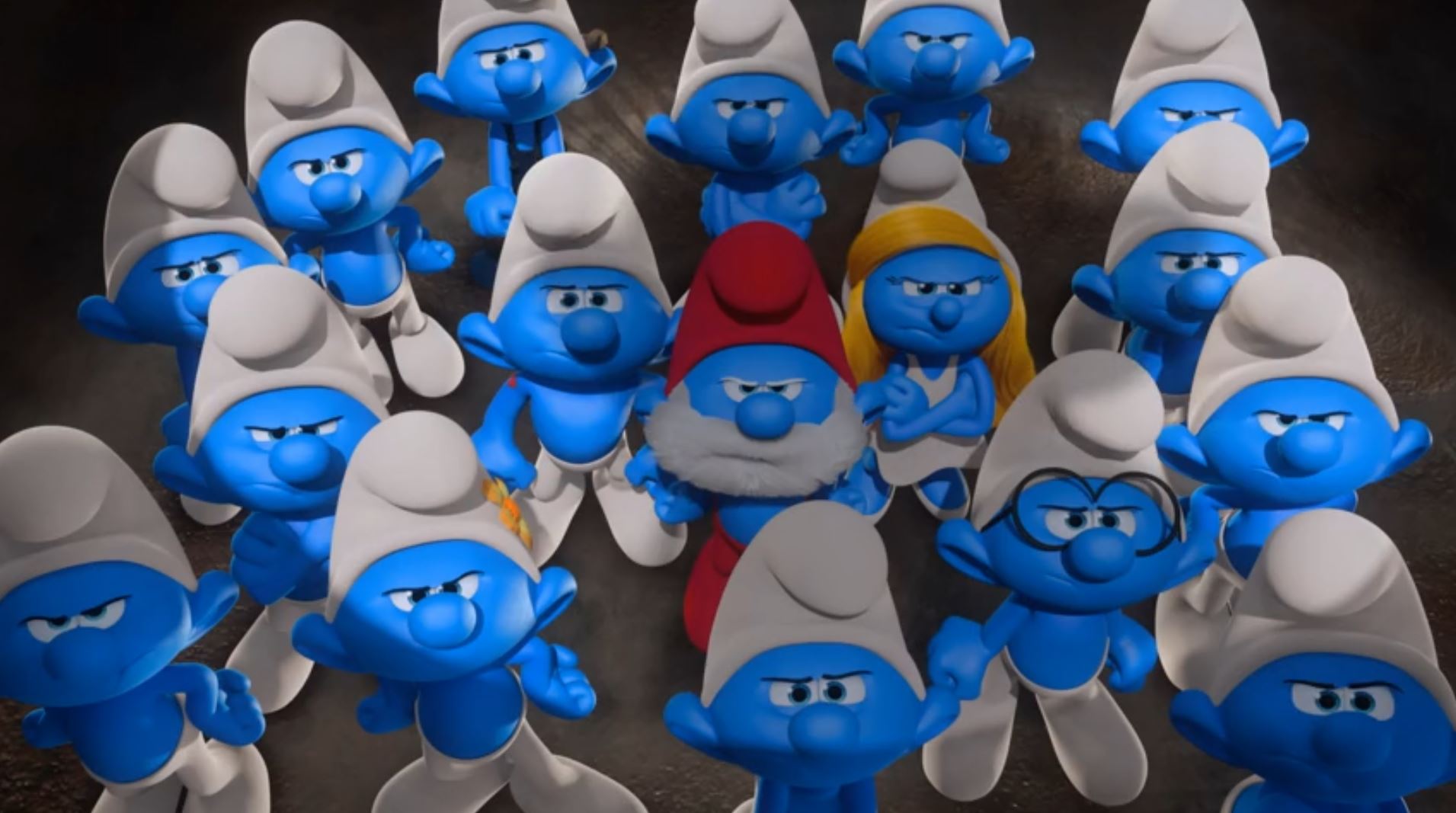 Angry Smurfs Blank Meme Template
