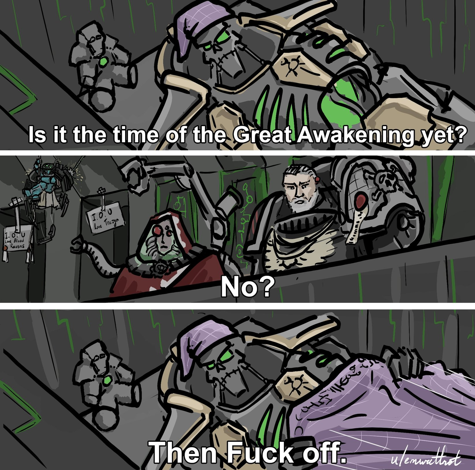 Necron Awakening Blank Meme Template