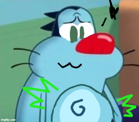 Tf i just made??? | image tagged in oggy crying season 8,vore,satire | made w/ Imgflip meme maker