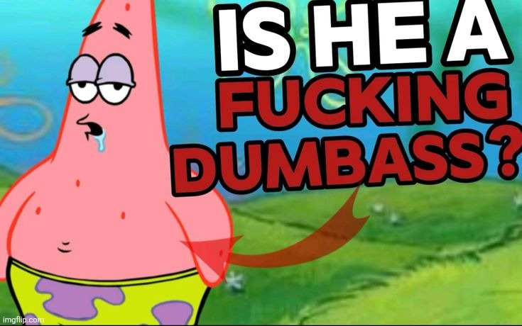 is he a fucking dumbass | image tagged in is he a fucking dumbass | made w/ Imgflip meme maker