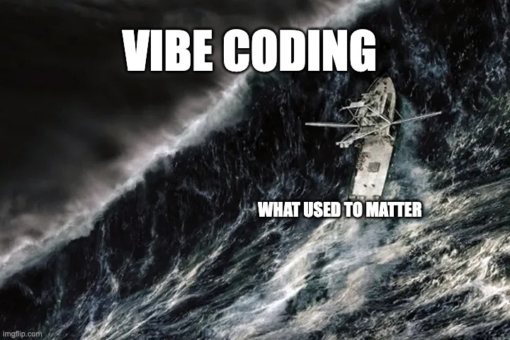 Vibe Coding | Vibe Coding; What Used to Matter | image tagged in coding | made w/ Imgflip meme maker