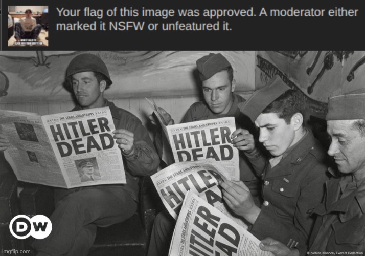 image tagged in hitler dead | made w/ Imgflip meme maker