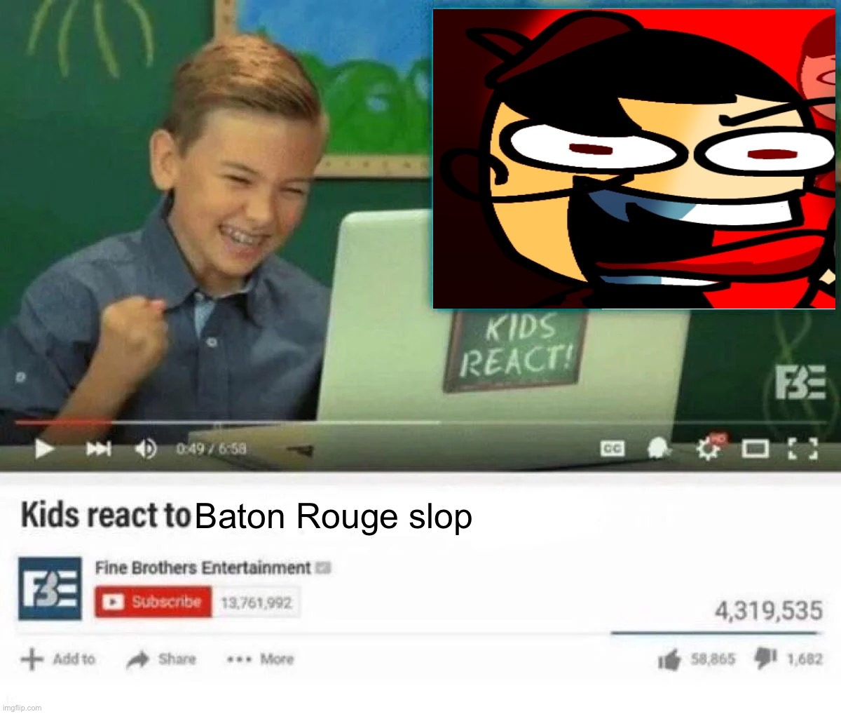 TF did I just made | Baton Rouge slop | image tagged in kids react to,uhh | made w/ Imgflip meme maker